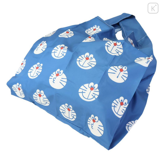 Japan Doraemon Eco Shopping Bag With Pouch - Doraemon : Line Up Funny Face - 2