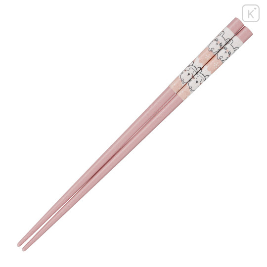 Japan Chiikawa Color Chopsticks 21cm - Furuhonya Kani-chan & Momonga : Pink - 1