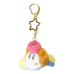 Japan Kirby Mini Fluffy Plush Keychain - Waddle Dee : Apple