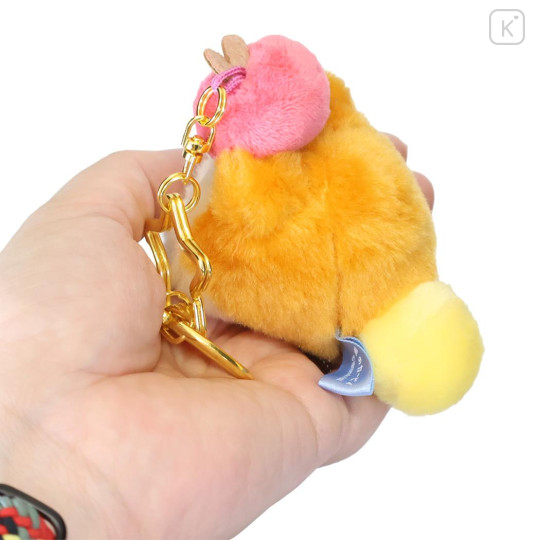 Japan Kirby Mini Fluffy Plush Keychain - Waddle Dee : Apple - 2