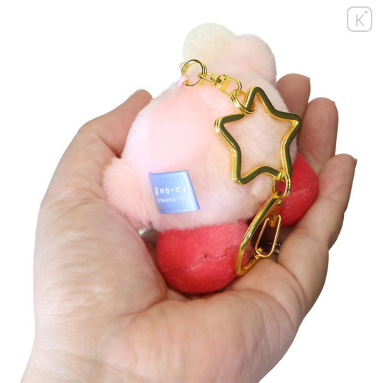 Japan Kirby Mini Fluffy Plush Keychain - Kirby : Lollipop - 2