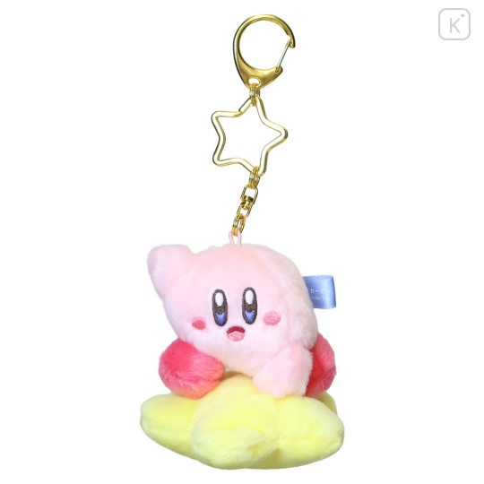 Japan Kirby Mini Fluffy Plush Keychain - Kirby : Star - 1