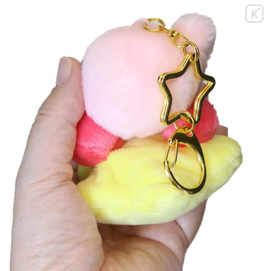 Japan Kirby Mini Fluffy Plush Keychain - Kirby : Star - 2