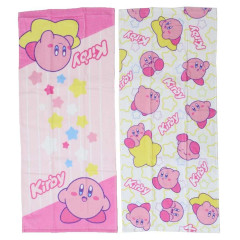 Japan Kirby Shirred Face Towel Set - Kirby : Star Pink