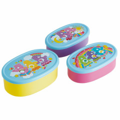 Japan Care Bears Nesting Food Storage Container Set - Blue Pink Purple Yellow