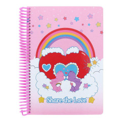 Japan Care Bears B6 Ring Notebook - Share The Love Pink Sky