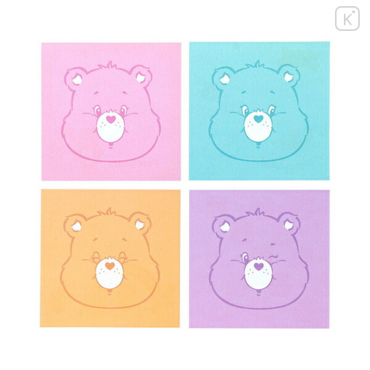 Japan Care Bears Square Memo - Love-A-Lot Bear Pink - 2