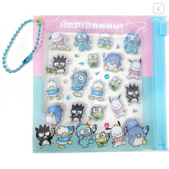 Japan Sanrio Deco Petit Sticker with Clear Case Ball Chain - Hapidanbui Boys 3D - 1