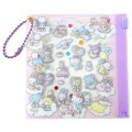 Japan Sanrio Deco Petit Sticker with Clear Case Ball Chain - Characters 3D Dream Party - 1