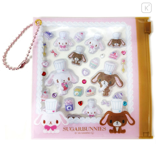 Japan Sanrio Deco Petit Sticker with Clear Case Ball Chain - Sugarbunnies : 3D - 1