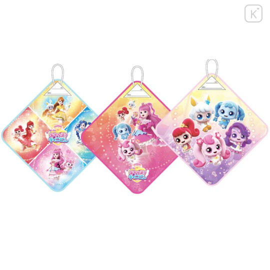 Japan Catch Teenieping Hand Towel with Loop Set - Characters Pink Purple - 2