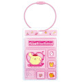 Japan Sanrio Wire Key Ring Tile Seal Acrylic Keychain - Pompompurin : Friends Pink - 1