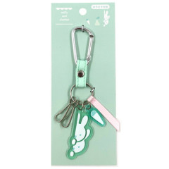 Japan Miffy Acrylic Charm Carabiner Smart Keychain - Sherbet Green