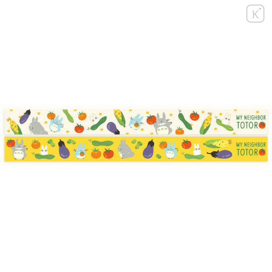 Japan Ghibli Washi Masking Tape Set - My Neighbor Totoro : Veggie Yellow - 2