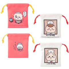 Japan Chiikawa Mini Drawstring Bag Set - Chiikawa Restaurant Let's do it