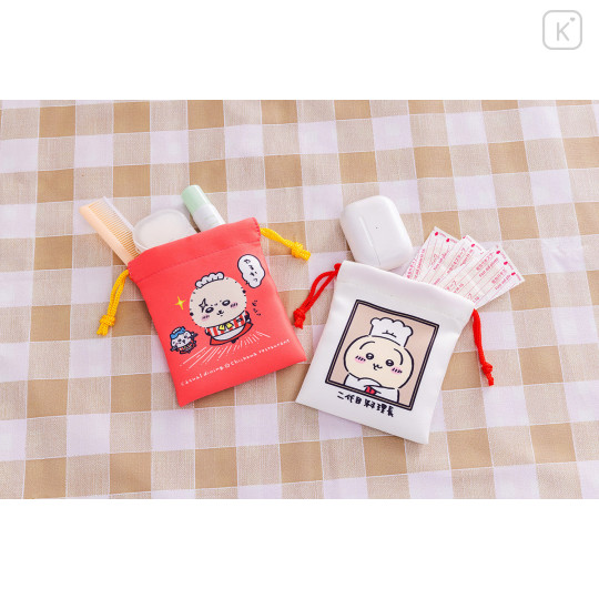Japan Chiikawa Mini Drawstring Bag Set - Chiikawa Restaurant Let's do it - 2