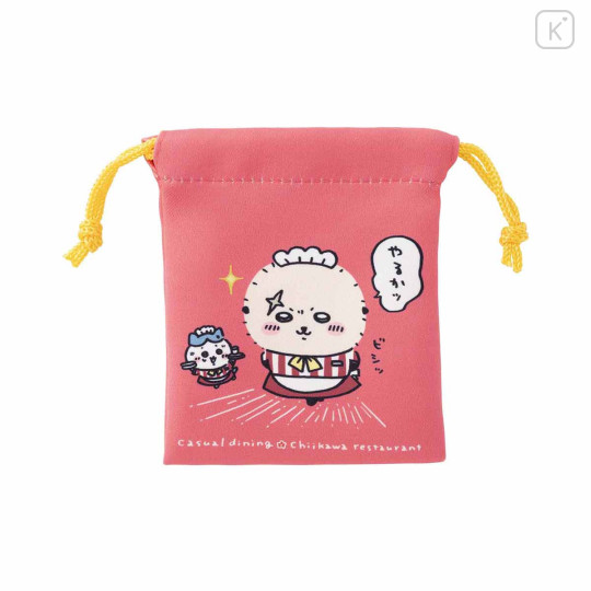 Japan Chiikawa Mini Drawstring Bag Set - Chiikawa Restaurant Let's do it - 3