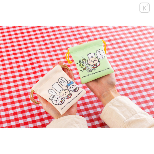 Japan Chiikawa Mini Drawstring Bag Set - Chiikawa Restaurant Long Hat - 2