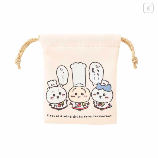 Japan Chiikawa Mini Drawstring Bag Set - Chiikawa Restaurant Long Hat - 3
