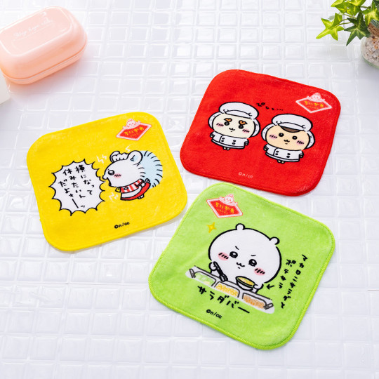 Japan Chiikawa Square Handkerchief Set - Chiikawa Restaurant I want to rest - 2