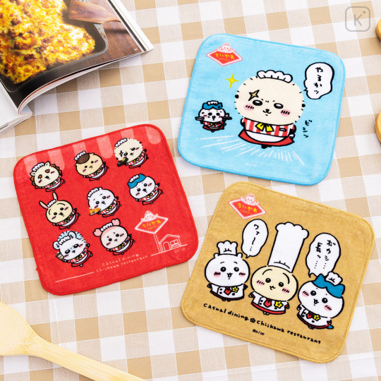 Japan Chiikawa Handkerchief - Hachiware & Rakko : Chiikawa Restaurant Shall we do it - 2