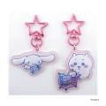 Japan Chiikawa × Sanrio Puffy Keychain Set - Chiikawa & Cinnamoroll - 1