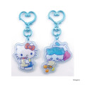 Japan Chiikawa × Sanrio Puffy Keychain Set - Hachiware & Hello Kitty - 1