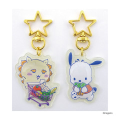 Japan Chiikawa × Sanrio Puffy Keychain Set - Pochacco & Shisa