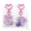 Japan Chiikawa × Sanrio Puffy Keychain Set - Furuhonya Kani-chan & My Melody - 1