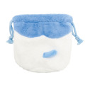 Japan Chiikawa Fluffy Drawstring Bag - Hachiware : Face - 4