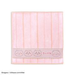 Japan Chiikawa Mini Towel Handkerchief - Chiikawa : Striped Pink