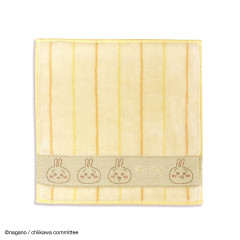 Japan Chiikawa Mini Towel Handkerchief - Usagi : Striped Yellow