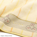 Japan Chiikawa Mini Towel Handkerchief - Usagi : Striped Yellow - 2