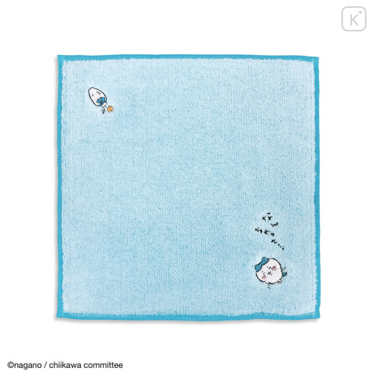 Japan Chiikawa Mini Towel Handkerchief - Hachiware : Story Blue - 1
