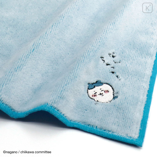 Japan Chiikawa Mini Towel Handkerchief - Hachiware : Story Blue - 2