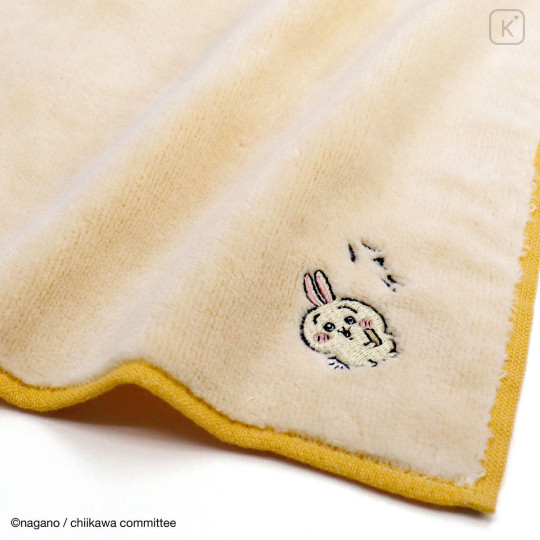 Japan Chiikawa Mini Towel Handkerchief - Usagi : Story Yellow - 2
