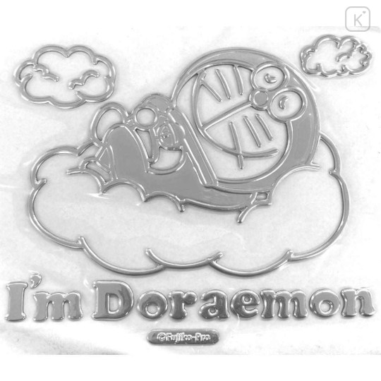 Japan Doraemon Emblem Deco Sticker - Doraemon : Car Sticker Sliver Relax Sky Cloud - 2