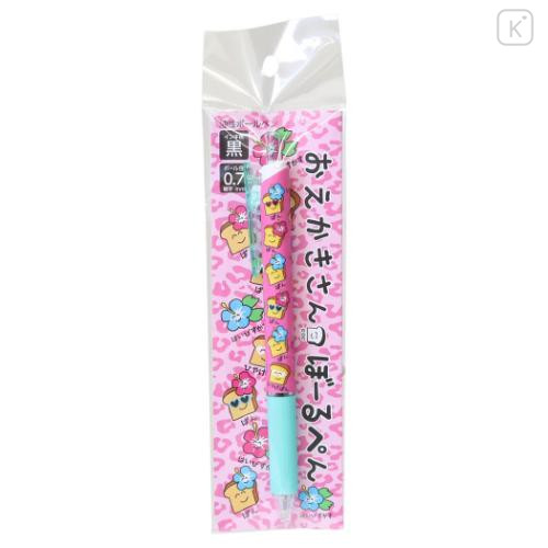 Japan Okutani Ballpoint Pen - Oekakisan : Hiyakepan-san Pink Turquoise - 4