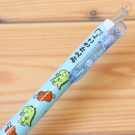 Japan Okutani Ballpoint Pen - Oekakisan : Dinosaur Blue - 2