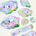 Japan Amenomori Fumika × Sanrio Water In Seal Sequins Puffy Sticker - Cinnamoroll : Angel Sparkling 3D - 2