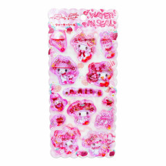 Japan Amenomori Fumika × Sanrio Water In Seal Sequins Puffy Sticker - My Melody : Angel Sparkling 3D