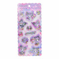 Japan Amenomori Fumika × Sanrio Water In Seal Sequins Puffy Sticker - Kuromi : Angel Sparkling 3D - 1