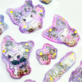 Japan Amenomori Fumika × Sanrio Water In Seal Sequins Puffy Sticker - Kuromi : Angel Sparkling 3D - 2