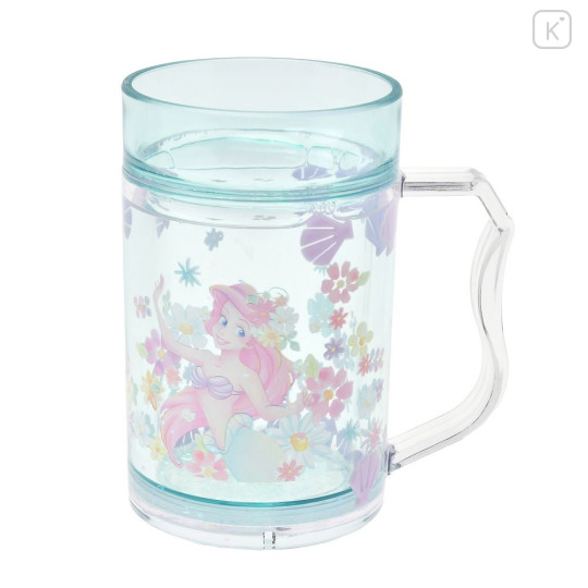 Japan Disney Sparkling Clear Cup - Ariel - 1