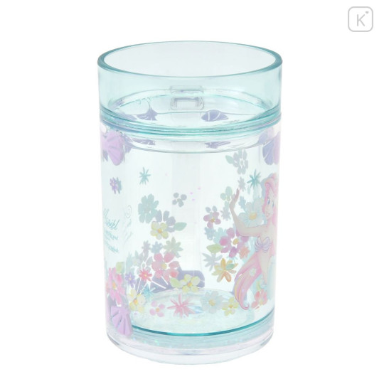 Japan Disney Sparkling Clear Cup - Ariel - 2