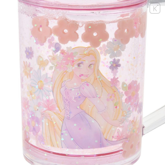 Japan Disney Sparkling Clear Cup - Rapunzel - 4