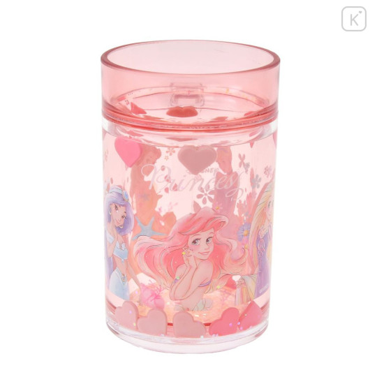 Japan Disney Sparkling Clear Cup - Disney Princess - 2
