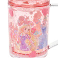 Japan Disney Sparkling Clear Cup - Disney Princess - 4