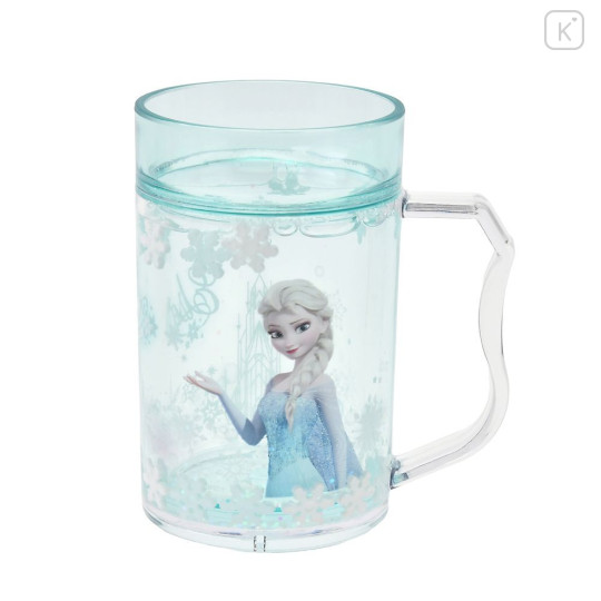 Japan Disney Sparkling Clear Cup - Elsa - 1
