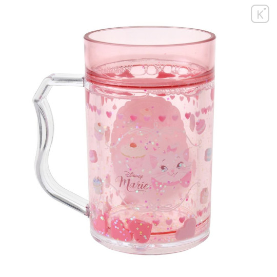 Japan Disney Sparkling Clear Cup - Marie : Sweets & Dress Up - 1